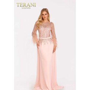 Gorgeous 3/4 Sleeve Floor-Length Evening Dress for Formal Events 1921M0473